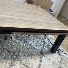 こたつ テーブル 長方形 リバーシブル おしゃれ 布団 120cm×80cm 日本製ヒーター採用 ホワイト 北欧 ビンテージ風 アンティーク調 送料無料 こたつテーブル コタツテーブル こたつ布団 こたつふとん コタツ布団 暖房器具の画像