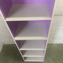 【ジモティ限定特価】 カラーボックス （パープル） 収納棚 2個セット N0022の画像
