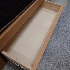【シングルベッド】シングルベッド 関家具 寝室家具 引き出し付き コンセント付き:ナチュラルの画像