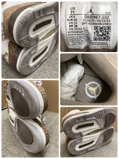 S762 ⭐ USED JORDAN BRAND AIR JORDAN 3 RETRO GS "PALOMINO"（DM0967 102）