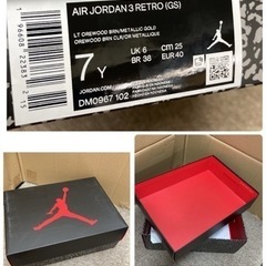S762 ⭐ USED JORDAN BRAND AIR JORDAN 3 RETRO GS "PALOMINO"（DM0967 102）の画像