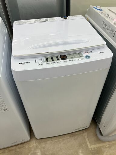 Hisense ハイセンス 4.5㎏洗濯機 2021 HW-E4504 No.1926● ※現金、クレジット、スマホ決済対応※