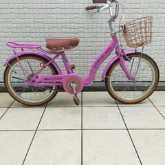 値下げ【美品・補助輪あり】18インチ子供用自転車 