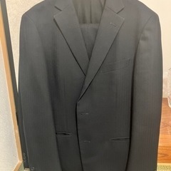 アオキスーツ メンズ　パンツセット　黒よりの紺