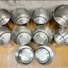 業務用 ストックポット 丸型 まとめて 21点 ステンレス 厨房用品