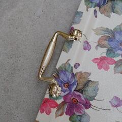 「決定」花柄トレー　角盆の画像
