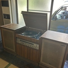 レトロ　ビクター　レコードプレーヤー　アンプセット