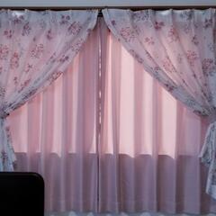 【未使用】ニトリカーテン 4枚セット  100×135cm2枚  レース100×133cm2枚の画像