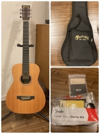 楽器 弦楽器、ギター　リトルマーチン　LX1 専用ケース　お手入れセット付き