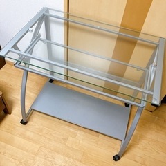 【※取引完了】家具 収納家具 ガラステーブル