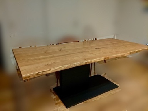 一枚板　一本脚　ダイニングテーブル