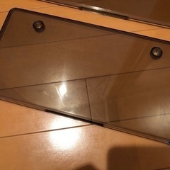 ナンバープレートカバー スモーク 前後セット イベント用に 中古品の画像