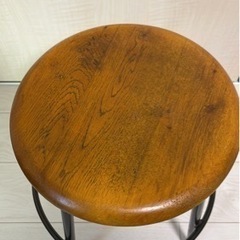 アイアンスツール　アンティーク　ウッドスツールの画像