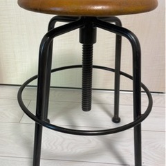 アイアンスツール　アンティーク　ウッドスツールの画像