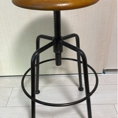 アイアンスツール　アンティーク　ウッドスツールの画像