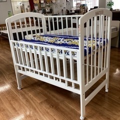 ベビーベッド【町田市再生家具】240329の画像