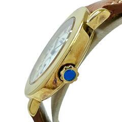 【CARTIER/カルティエ】 マストロンド ヴェルメイユ 電池交換済  腕時計 レザー/GP/SVシルバー(ヴェルメイユ) クオーツ 白文字盤/GP純正バックル ユニセックス【中古】【真子質店】【GD】【MiMox】の画像