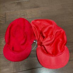 🔼紅白帽子 日除け 1点 2分の1