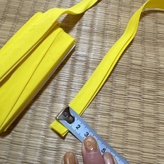 黄色　バイアステープの画像