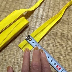 黄色　バイアステープの画像