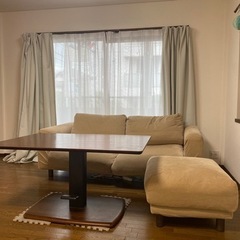 【引取希望者と調整中】家具 無印良品レースカーテン、ドレープカーテン