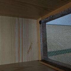 蚊帳 水屋箪笥 食器棚 網戸棚 昭和レトロ 木製の画像