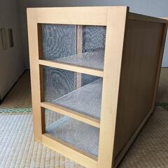 蚊帳 水屋箪笥 食器棚 網戸棚 昭和レトロ 木製の画像