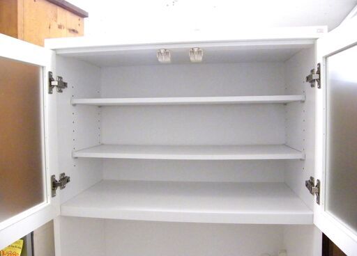 レンジボード 食器棚 幅79.5奥40高180cm ホワイト 白 収納棚 キッチン収納 収納家具  札幌市 厚別区