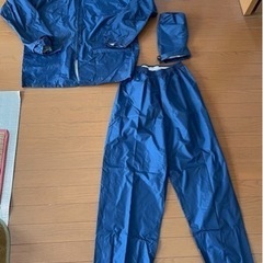 雨合羽　オカモトレインプルーフ サイズLL　男女兼用　ネイビー  の画像