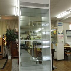 R421 JAJAN コレクションケースワイドハイタイプ LED＆リモコン付き 幅83cm Used・美品