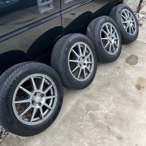 175/65/15オールシーズンタイヤ、アルミホイールスペイド キューブ　ポルテ