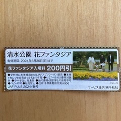 清水公園　花ファンタジア　割引券