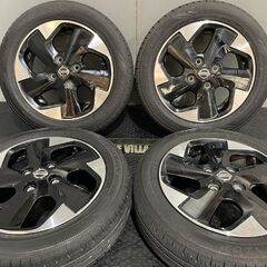 【DUNLOP EC300+ 155/65R14】夏タイヤ【日産 ルークス ハイウェイスター B44A 純正ホイール 14インチ 4.5J4HPCD100+46】バリ溝　(MTM316)クレジットカード QRコード決済可能