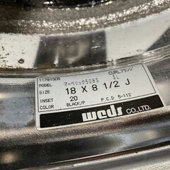 Ｗeds MAVERICK 508S SL ウェッズ マーベリック 508S 社外ホイール 18インチ 4本 8.5J5HPCD112+20 深リム ベンツ アウディ等　(MHZ226)クレジットカード QRコード決済可能の画像