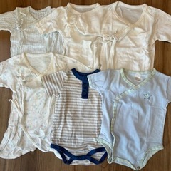 《50~70㎝》♡産着などまとめて6着セット♡コンビ服・短着♡男...