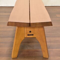 ≪zyt1465ジ≫ 大塚家具 ダイニングベンチ 幅150cm 剣（つるぎ）B-565 ゴールドナッツ TURUGI/TSURUGI 木製家具 50713-03の画像