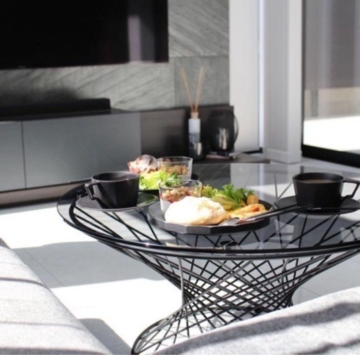 Francfranc マーリア センターテーブル ブラック×ブラック