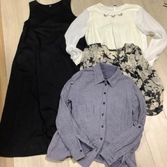 ユニクロ　ワンピース　ブラウス2枚　ギンガムチェックシャツ