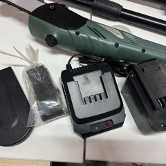 18V 充電式 高枝 チェーンソー 庭作さん はぴねすくらぶ 延長パイプあり 2.7m 取説•充電器付属 動作確認済 中古品 ①の画像