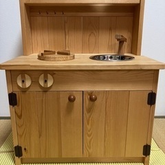 おままごと　木製キッチン　収納にも！！