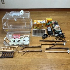 小鳥用品セット ルーミィ 止まり木 保温器具など