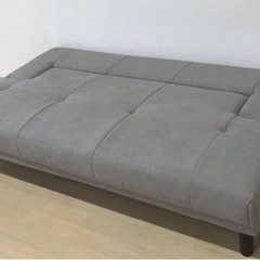 新品　未使用　未開封品　布製　北欧風 ソファーベット コンパクト モダンデザイン ファブリック グレー色　リクライニング　ベッドの画像