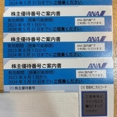 早めの取引可能です！ANA 株主優待券の画像