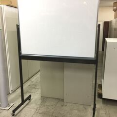 中古　ホワイトボード　片面　自立式　脚付　キャスター付　1200...