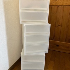 【一旦募集停止中】無印良品　ポリプロピレン　引出式浅型3段