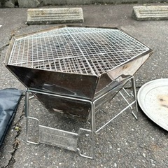 キャンプ用品 キャプテンスタッグ　ヘキサステンレスファイヤグリル