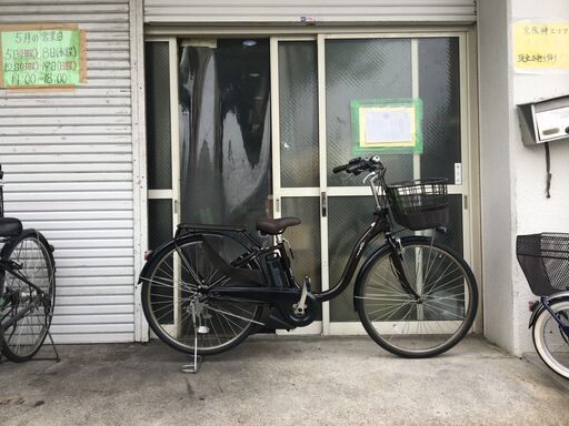 地域限定送料無料　ヤマハ　パスウィズ　12,3AH　子供乗せ　濃茶　アシスタ　ビビ　神戸市　電動自転車