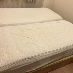 ニトリ　N sleep家具 ベッド マットレス シングル×2の画像