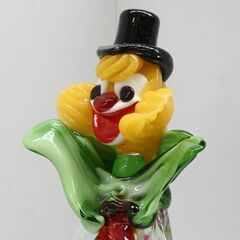 ガラス製ピエロ ムラーノグラス 高さ20.5cm イタリア製 フィギュア 置物 ガラス工芸 ベネチアンガラス Murano ITALY 札幌市 清田区 平岡の画像