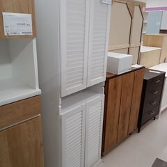 ★ジモティ割あり★  シューズボックス ホワイト W60.5×D...